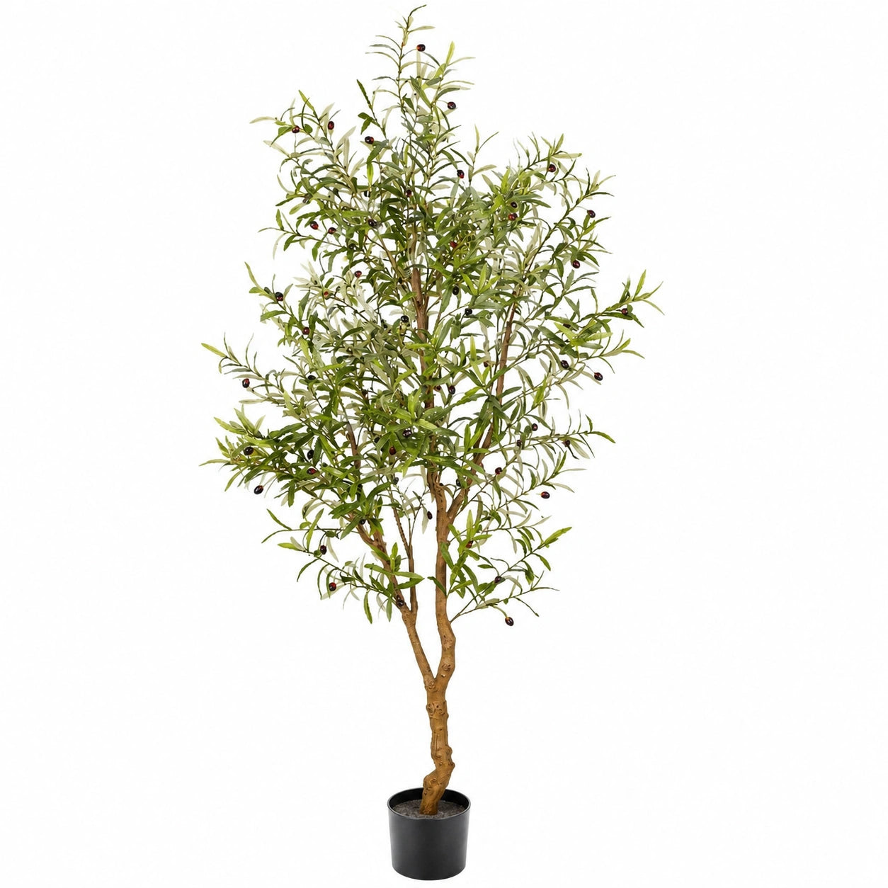 Albero di Ulivo Artificiale con Vaso 180cm Verde