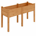Fioriera in Legno Rialzata 100x30x80 cm Marrone Chiaro