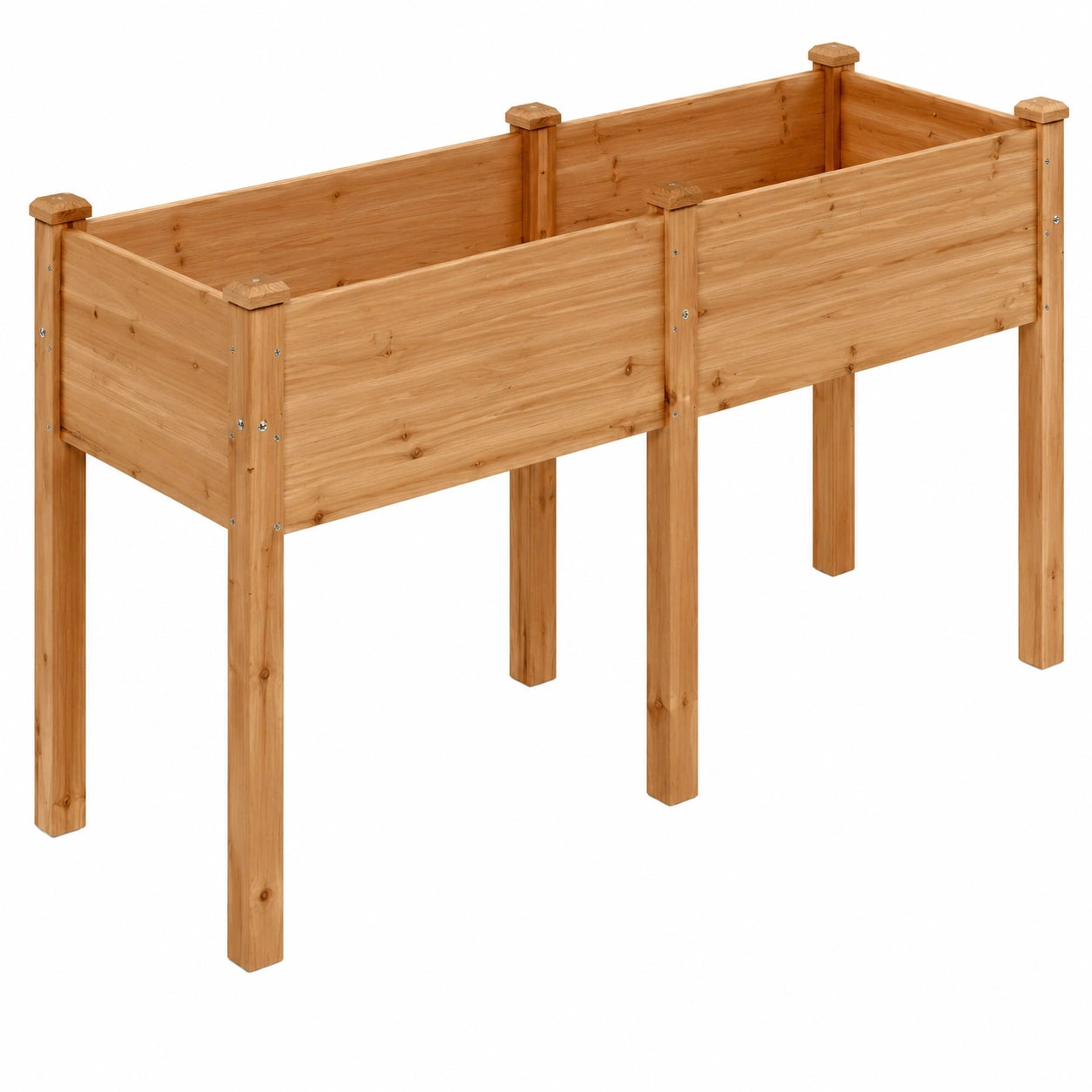Fioriera in Legno Rialzata 100x30x80 cm Marrone Chiaro