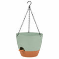 Vaso Sospeso con Sistema di Drenaggio Verde Salvia Terracotta