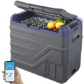 Lodówka, C-20.0, VEVOR, 12 V, 45 l, 618 x 376 x 514 mm, Szary/Ciemnoniebieski, oświetlenie LED, Bluetooth
