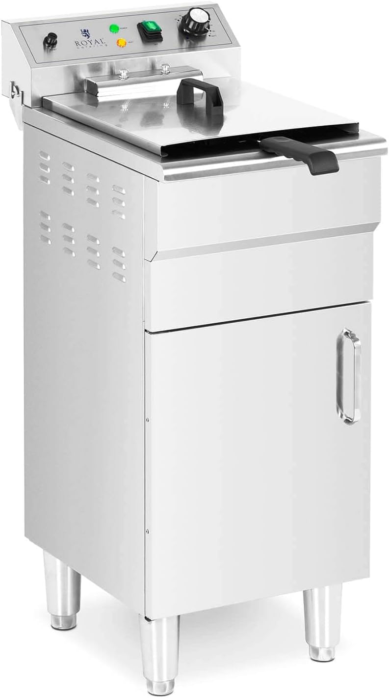 Frytkownice, 13DSH, Royal Catering, 16 l, 000 W, 400 V, Czarny, miejsce do przechowywania