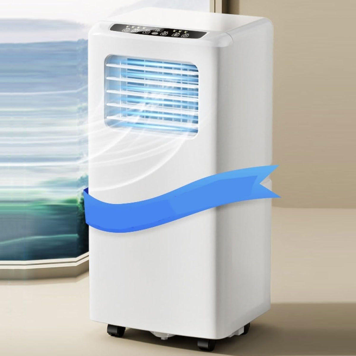HUANQIN, Klimatyzator przenośny, 2600 W, Biały