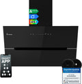 KKT KOLBE, Okap kuchenny, ECCO8005SM, 80 cm, Czarny, metal, oświetlenie LED, Wi-Fi, automatyczne wyłączanie