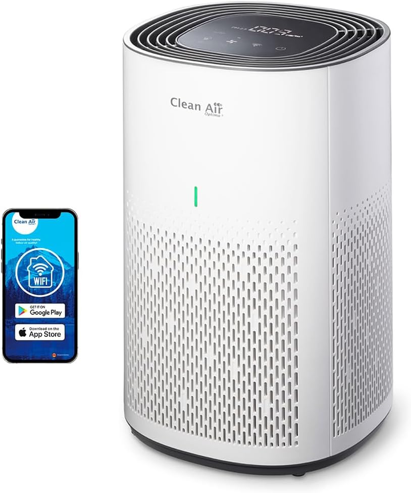 Clean Air Optima, Oczyszczacz powietrza, H13, 50 m, Biały