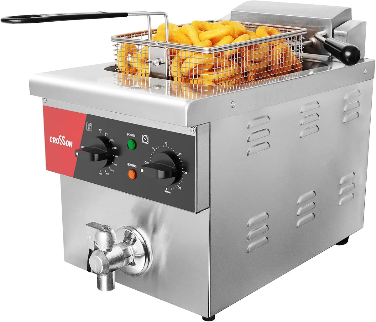 crosson, Frytkownice, V/3250, 8 l, 3250 W, 230 V, Srebrny, stal nierdzewna