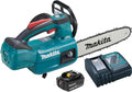 Makita, Piły łańcuchowe, DUC254RT, 18 V, 25 cm, 0 Ah, Niebieskozielony/Srebrny/Czarny