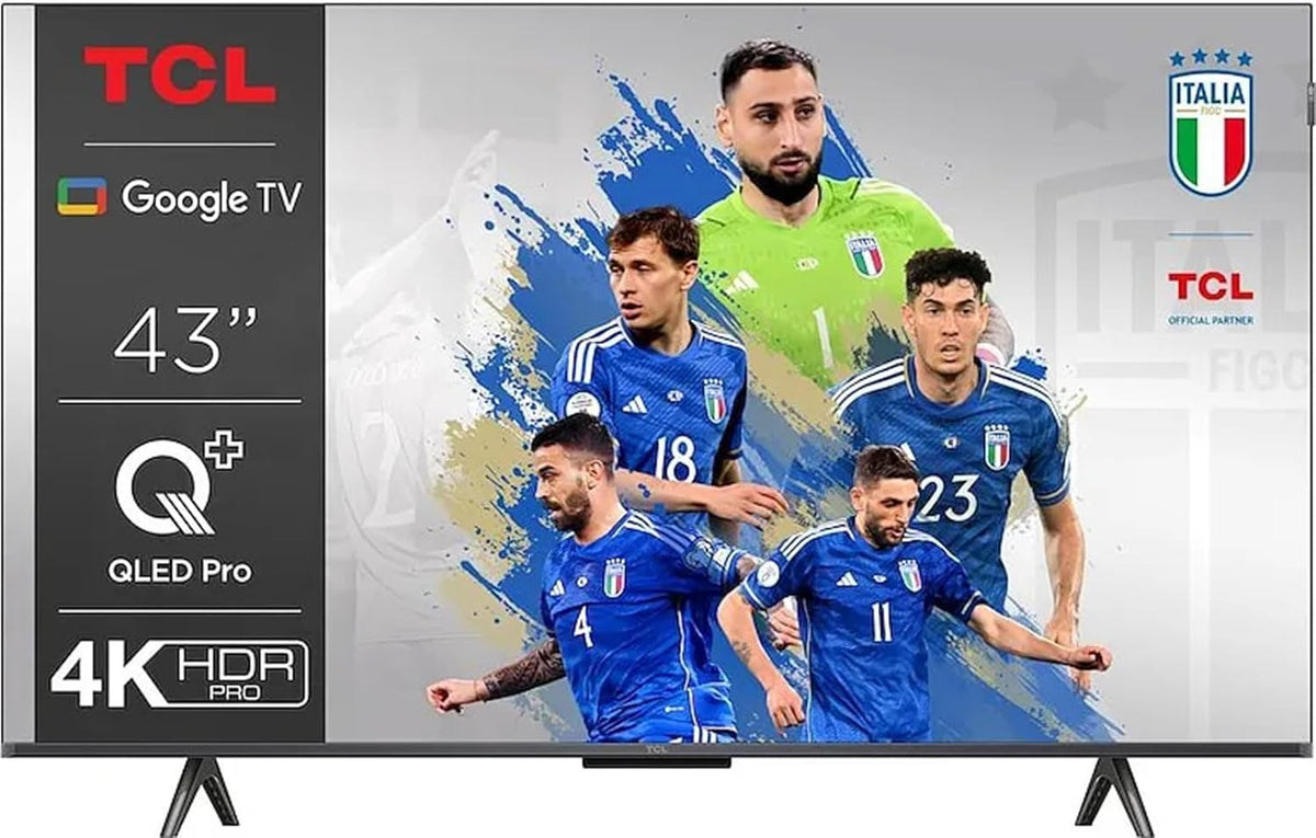 TCL, Telewizor Smart TV, 43C69B, 108 cm, Czarny, aluminium
