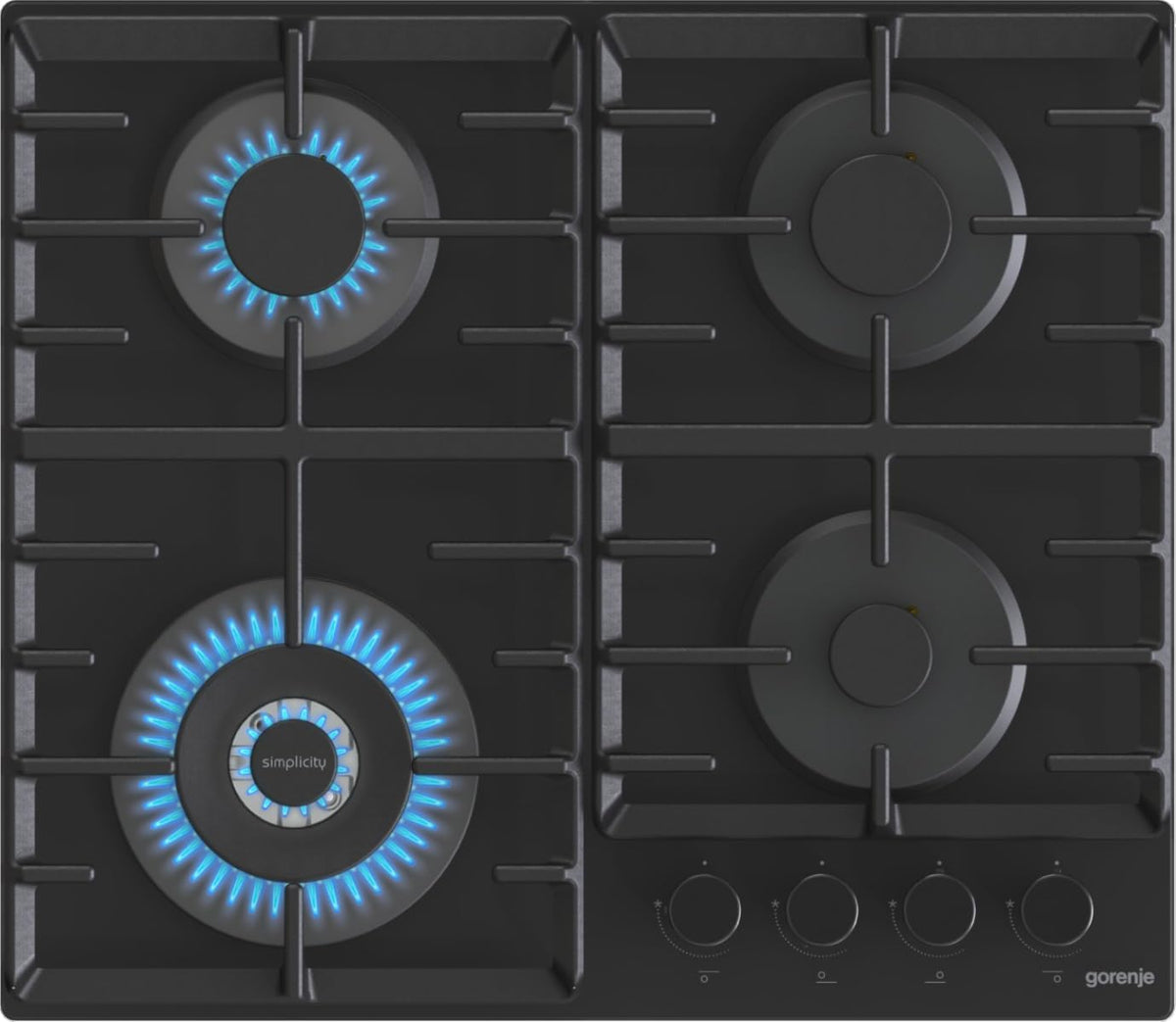 Gorenje, Płyta grzewcza, GTW642SYB, 15 kg, 3500 W, 100 mm, Czarny