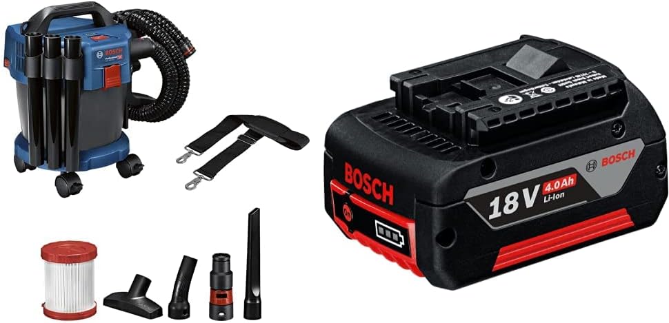 Bosch, Odkurzacz pionowy, V-10, 18 V, 10 l, 4.0 Ah, Czarny, filtr HEPA, praca bezprzewodowa