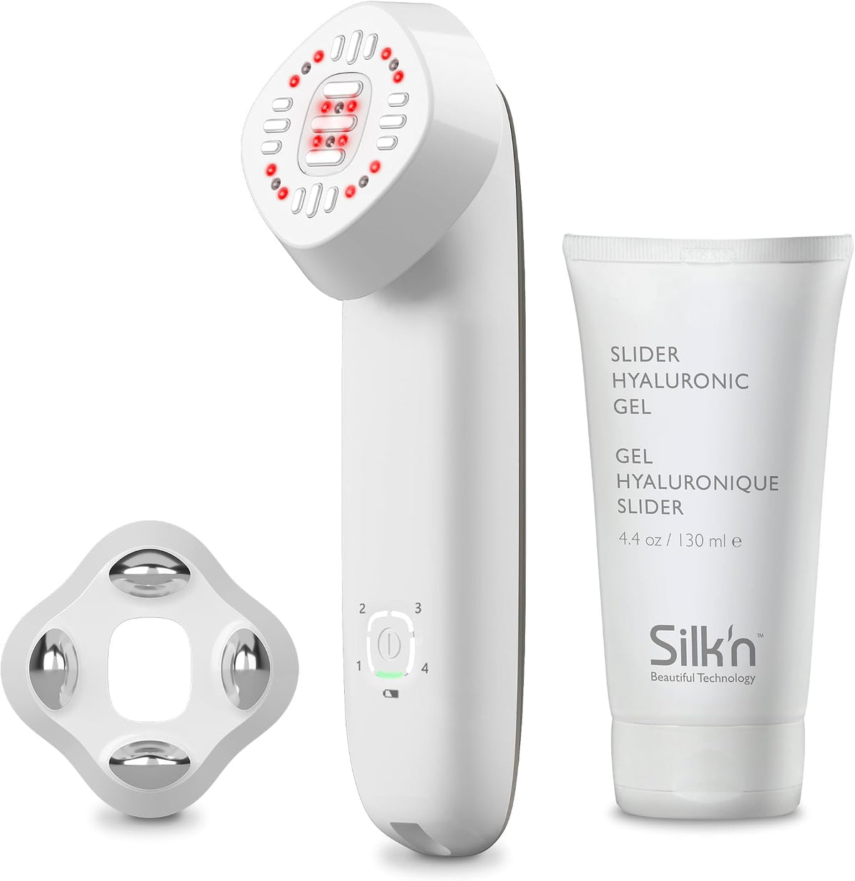 Silk'n, Aparatura do tonizowania twarzy, Czerwony / Biały, oświetlenie LED, praca bezprzewodowa