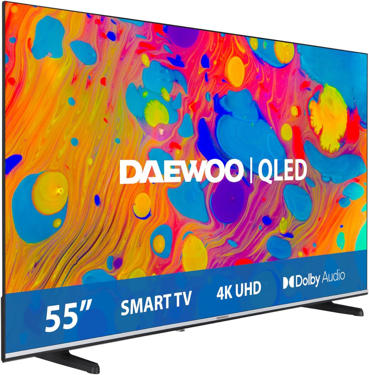 Daewoo, Telewizor Smart TV, 55DM55QV, 55 cali, Czarny/Srebrny, USB, Wi-Fi