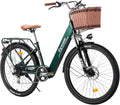 Antgooat, Rowery elektryczne, 36 V, 360 Wh, 250 W, Zielony/Brązowy