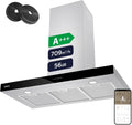 CIARRA, Okap kuchenny, CBCS9102, 90 cm, 56 dB, Srebrny, aluminium, oświetlenie LED, Wi-Fi