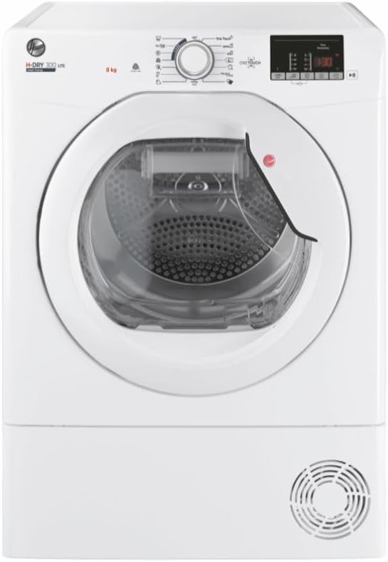 Hoover, Suszarki z pompą ciepła, H8A2DE, 8 kg, 585 mm, Biały