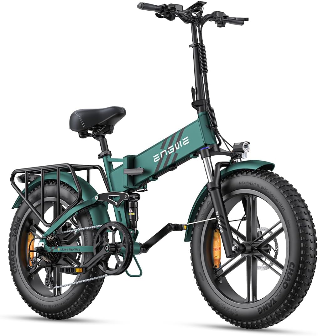 ENGWE, Rowery elektryczne, 16AH, 832 Wh, 16 AH, 102×53×84 cm, Zielony, aluminium, składana konstrukcja
