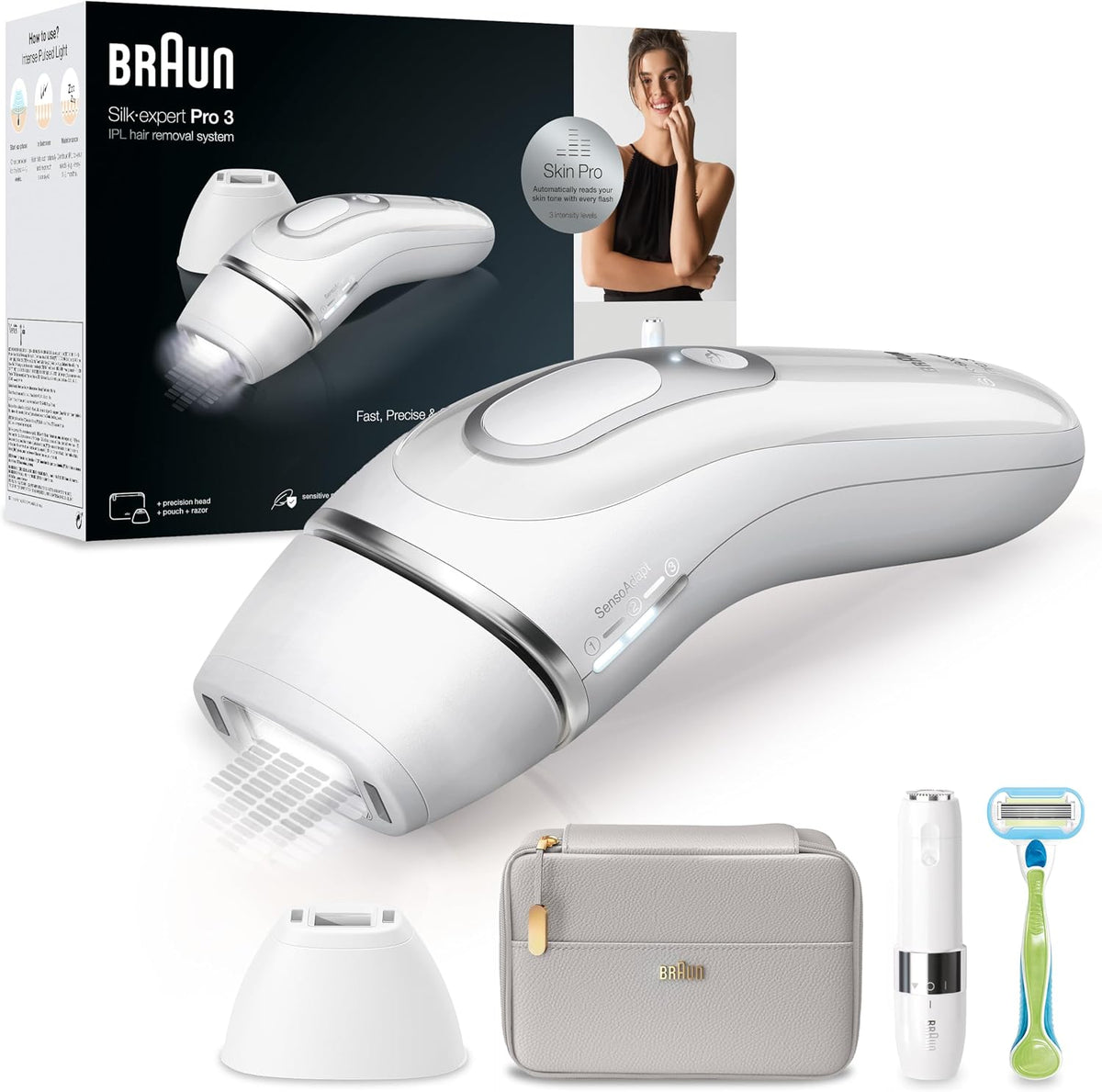 Depilatory IPL, PL3136, Braun, Brązowy / Biały / Srebrny