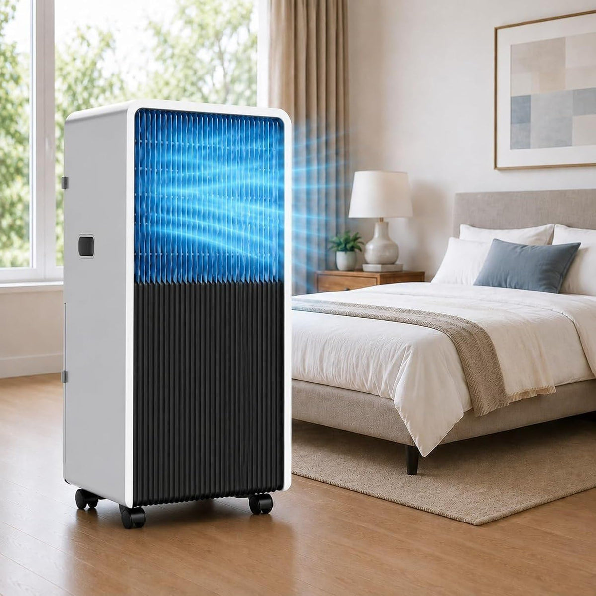 HUANQIN, Klimatyzator przenośny, 3200 W, 12000 BTU, 13.2 cali, Biały