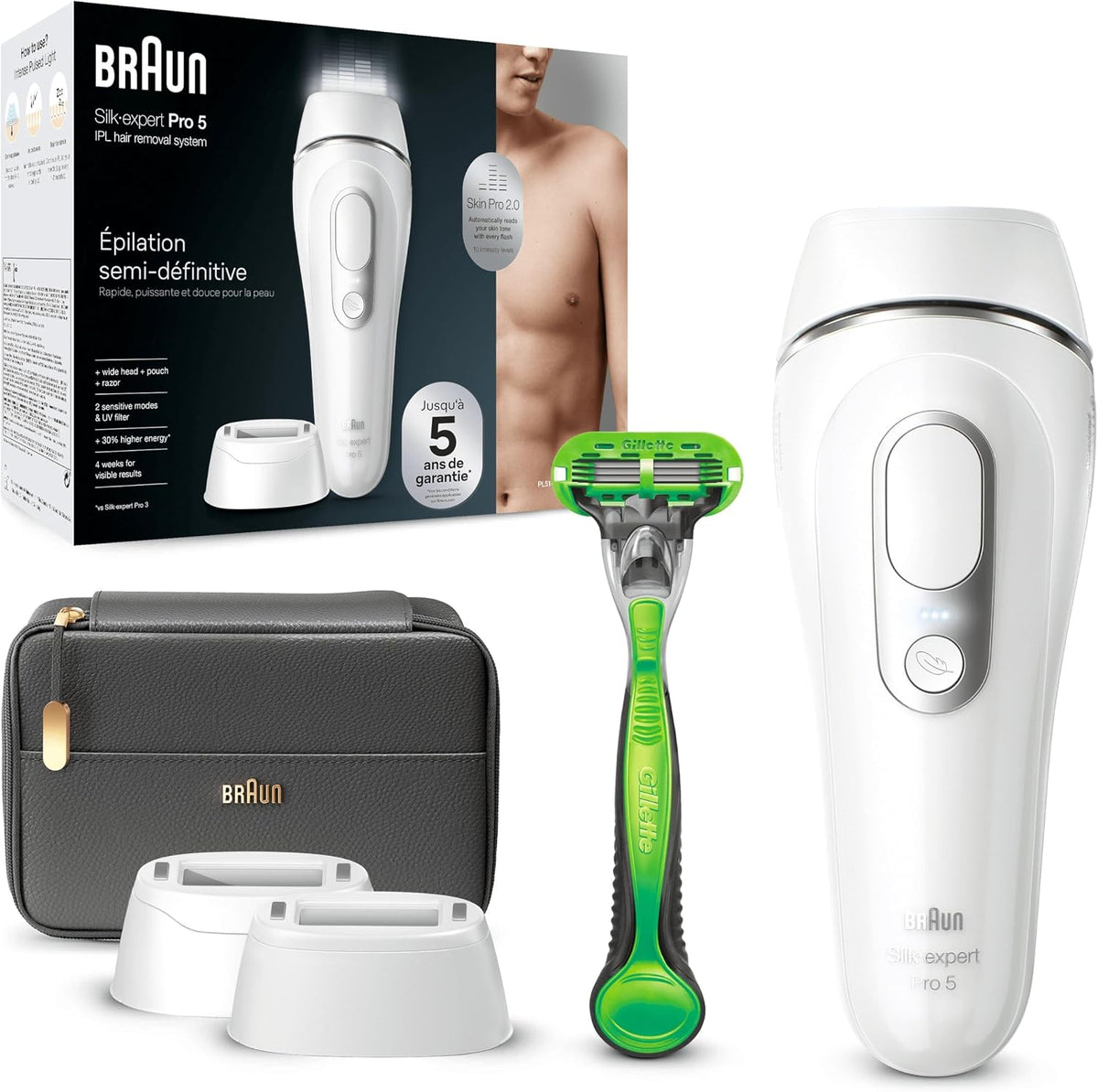 Braun, Depilatory IPL, PL5145, 115 M, Brązowy / Biały / Srebrny