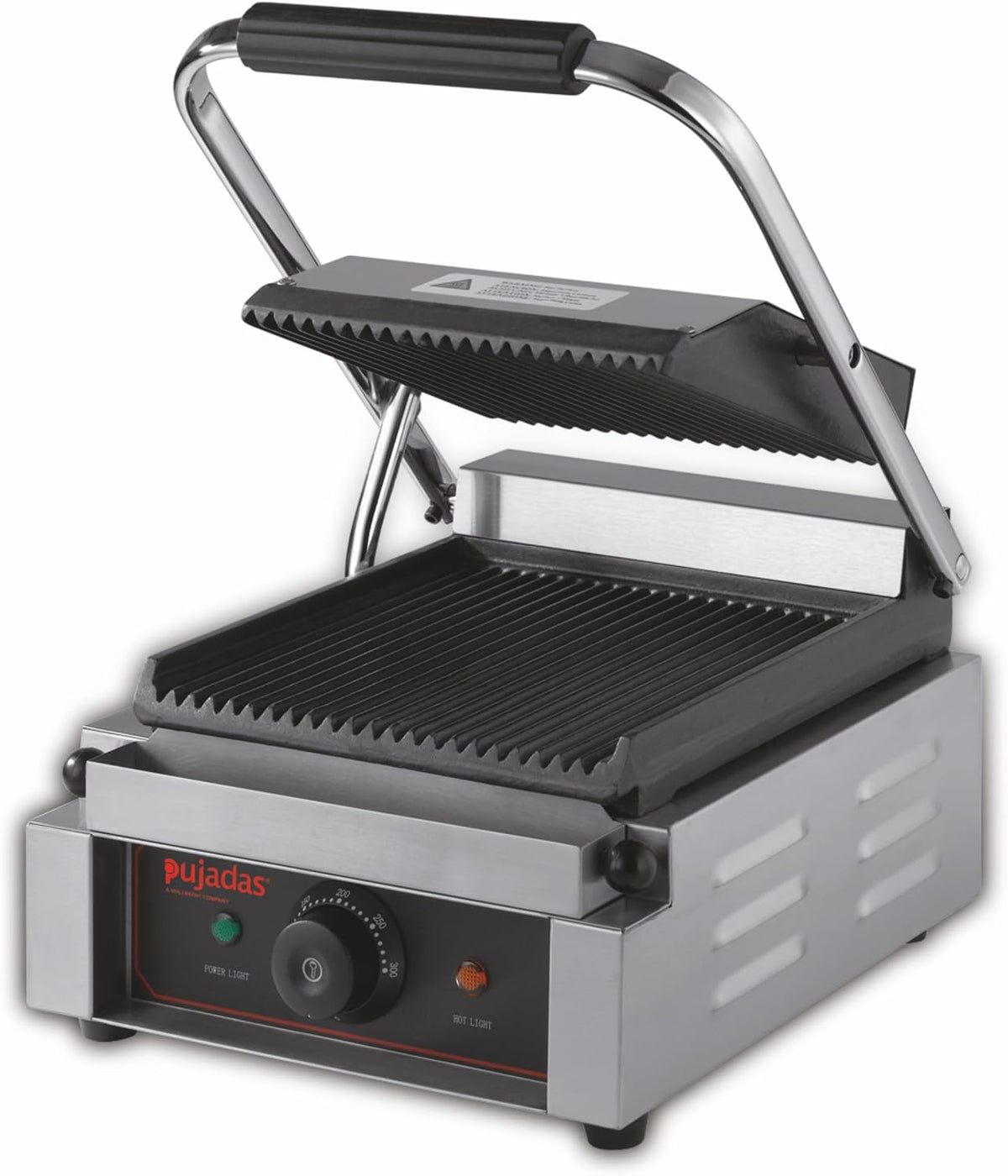 Grill elektryczny, Pujadas, 220 x 230 mm, Srebrny, stal nierdzewna, funkcja grilla