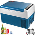 VEVOR, Minilodówka, 22 l, 326 x 244 mm, 12 V, Niebieski/Biały, stal nierdzewna, oświetlenie LED, USB, kompresor, funkcja grilla