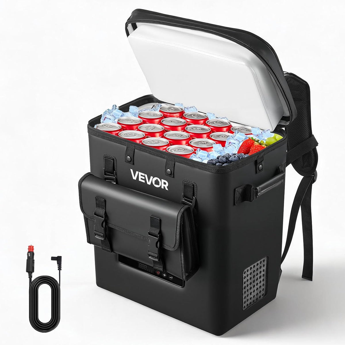 Minilodówka, VEVOR, 13 l, 24 V, 410x280x440 mm, Biały