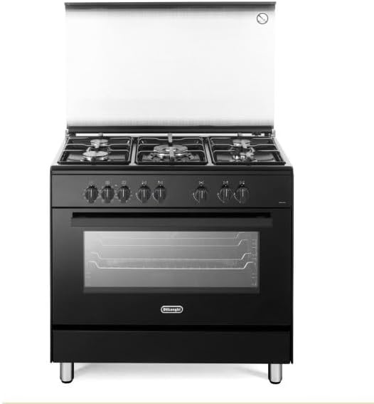 De'Longhi, Kuchenki z piekarnikiem, 90 cm, 83 l, 1400 W, Czarny