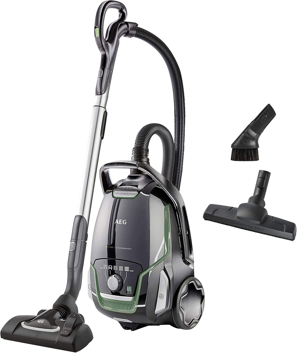 AEG, Odkurzacz, 700 W, 65 dB, Czarny/Srebrny