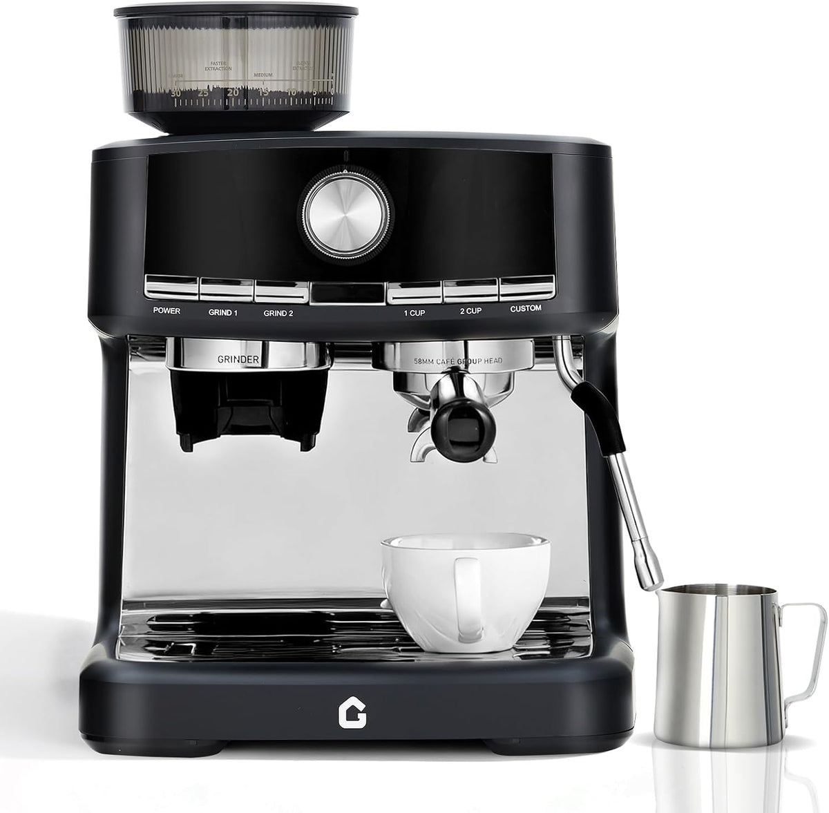 Maszyny do kawy i espresso, GarveeTech, 5 l, 20 bar, 1550 W, Czarny / Srebrny