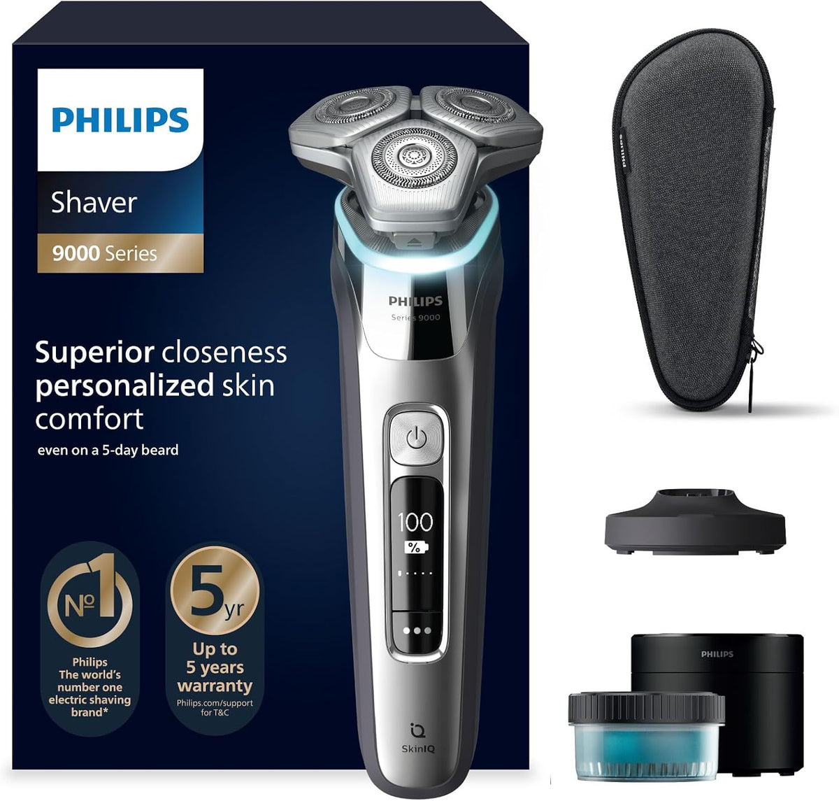PHILIPS, Ostrokrzew paragwajski, S9000, Srebrny