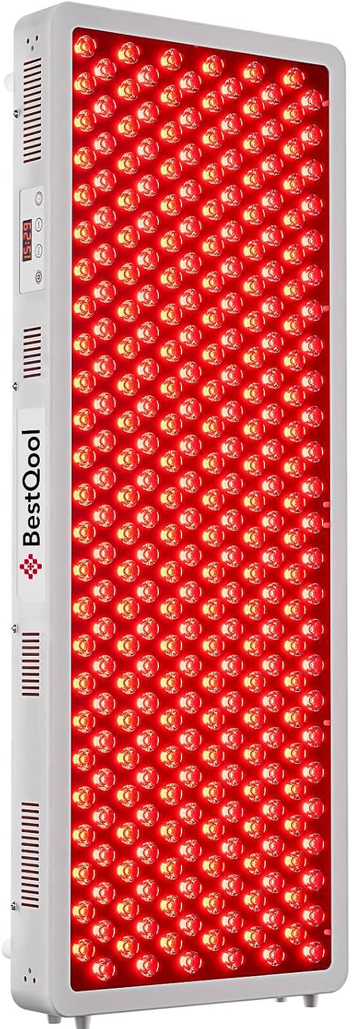 Terapia w podczerwieni, Bestqool, 500 W, 34.2 × 6.5 × 92,5 cm, 85 V, Czerwony, oświetlenie LED