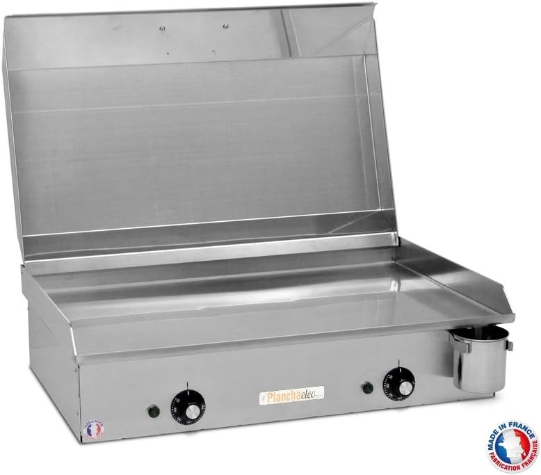 Plancha, E650, Mirichaud, 2400 W, 64 x 40 cm, Srebrny, stal nierdzewna