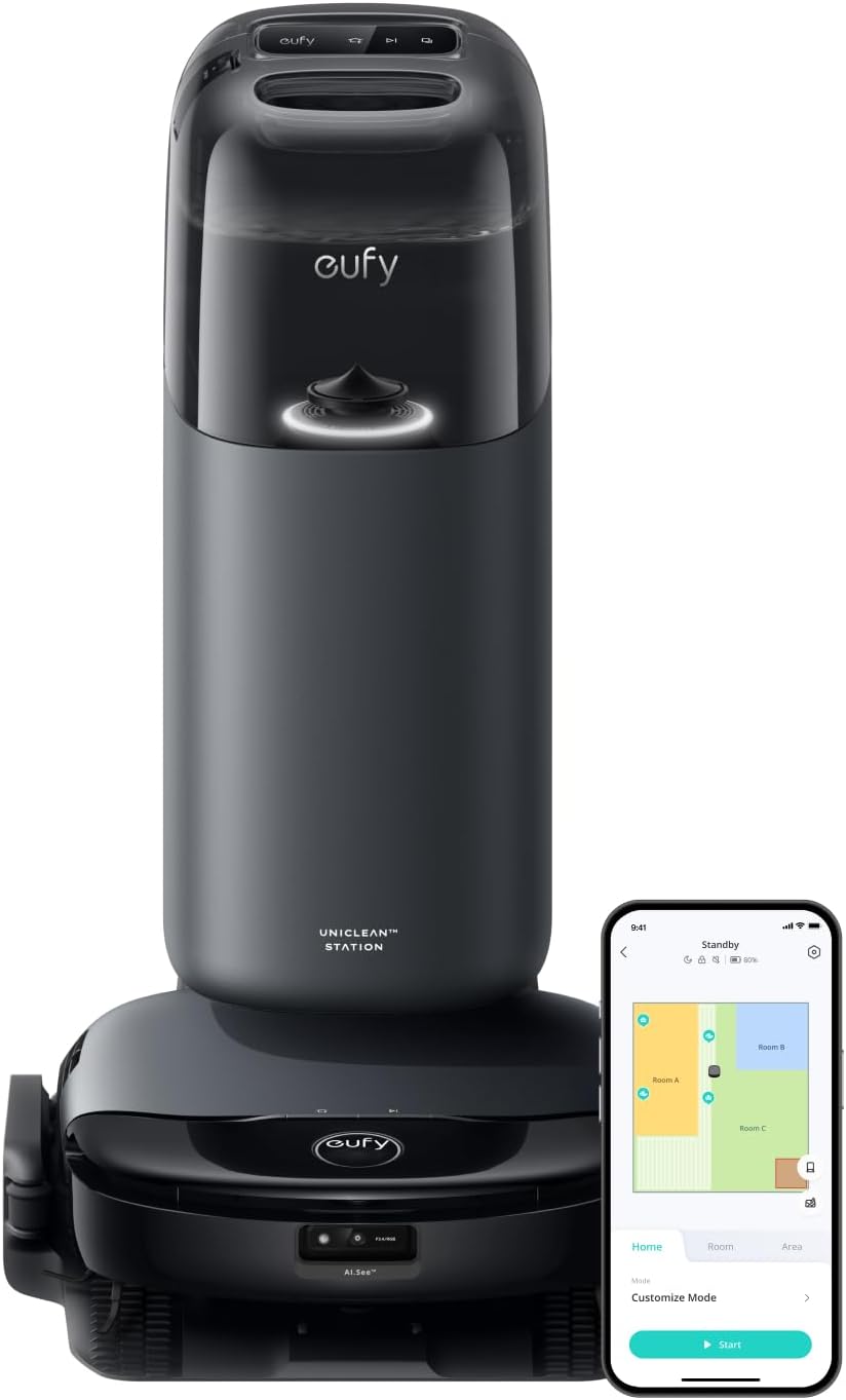 Robot sprzątający, eufy, 1 kg, 29 cm, 10 W, Czarny, oświetlenie LED, Wi-Fi