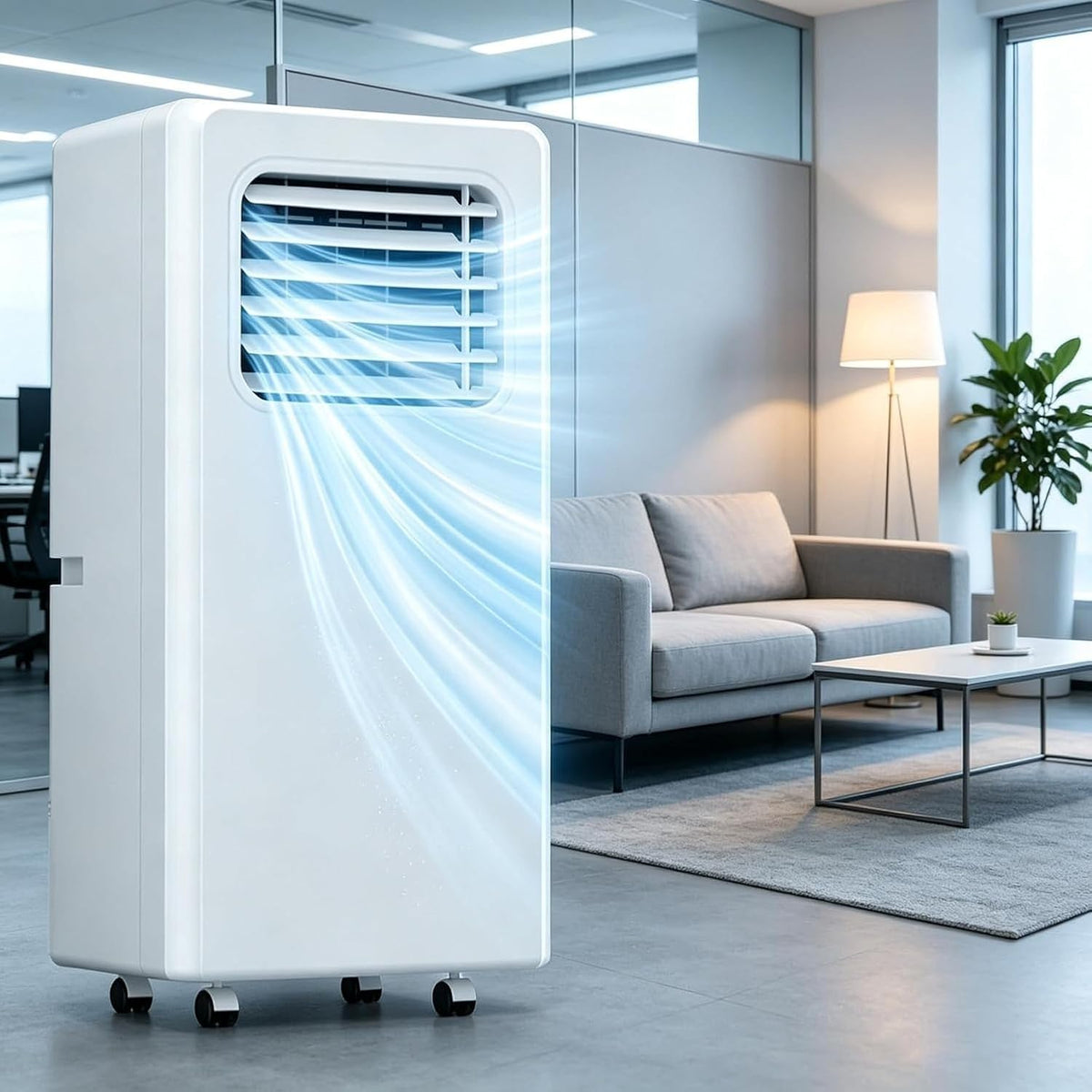Klimatyzator przenośny, PSHCEE, 40 m, Biały
