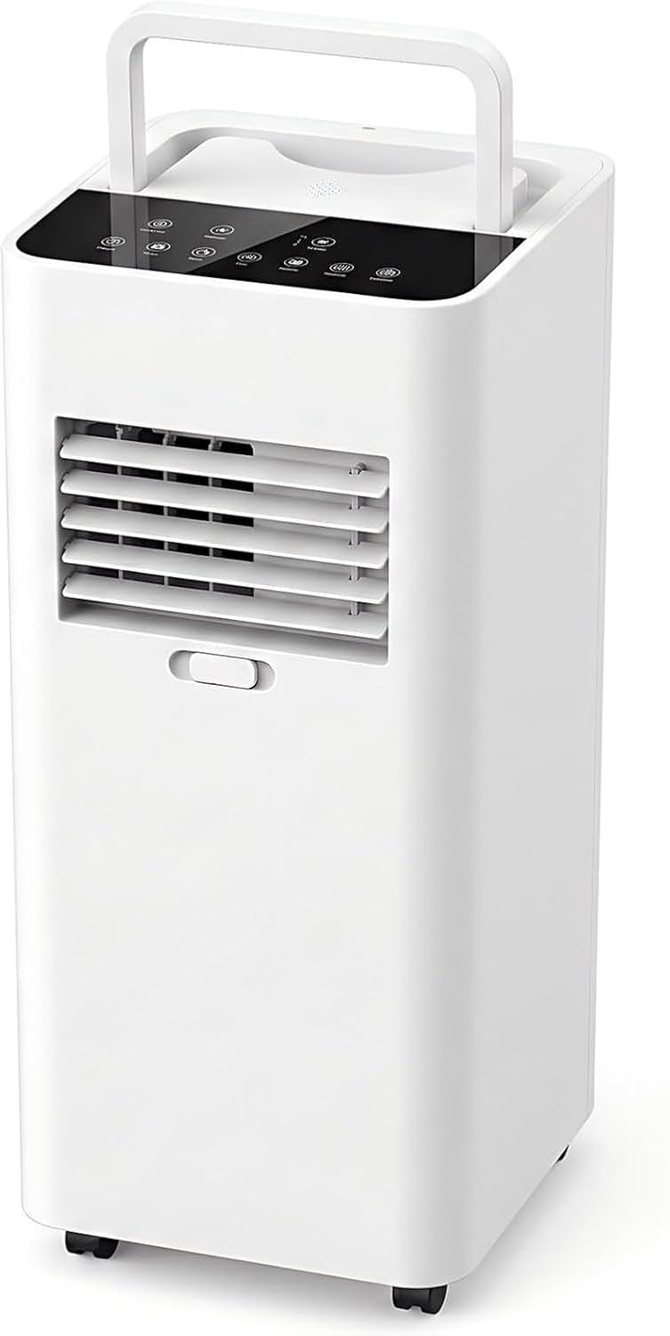 GUOGHUI, Klimatyzator przenośny, 7000BTU, 30 dB, 7000 BTU, 22 m, Biały, automatyczne wyłączanie