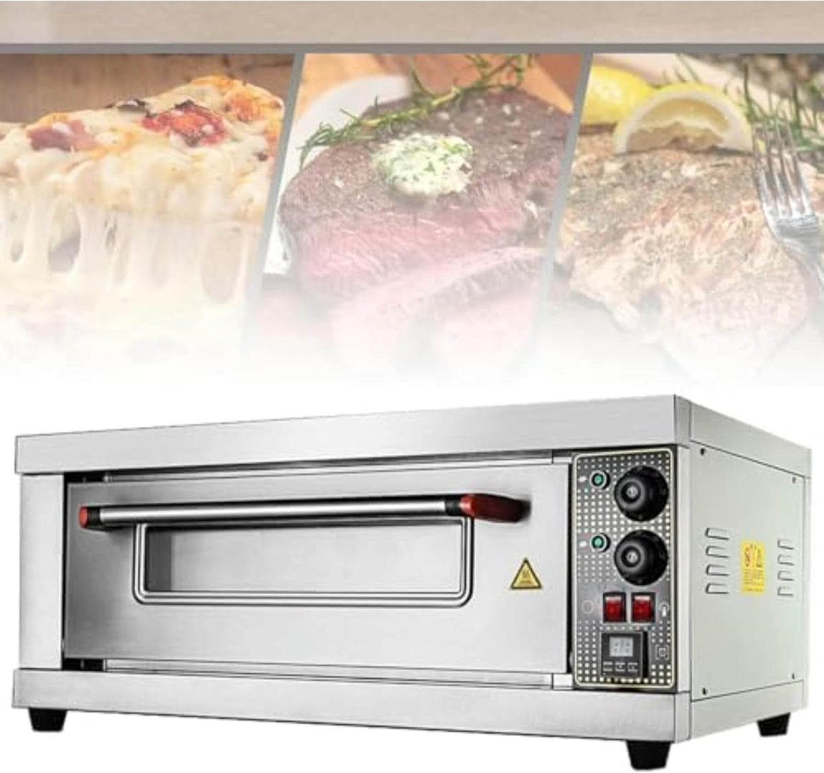 Mini piekarniki, 3200 W, 880x580x350 mm, 25 kg, Srebrny, stal nierdzewna, funkcja grilla