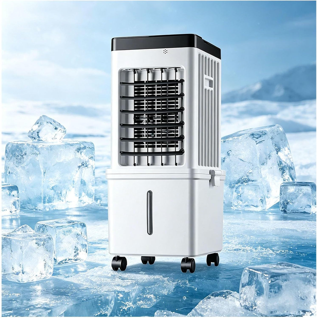 Hazomeu, Klimatyzery ewaporacyjne, 15 l, 23 x 27 x 60 cm, 220 V, Czarny