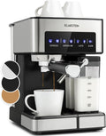 KLARSTEIN, Ekspres do kawy, 1.8 l, 1350 W, 20 Bar, Srebrny, stal nierdzewna, oświetlenie LED