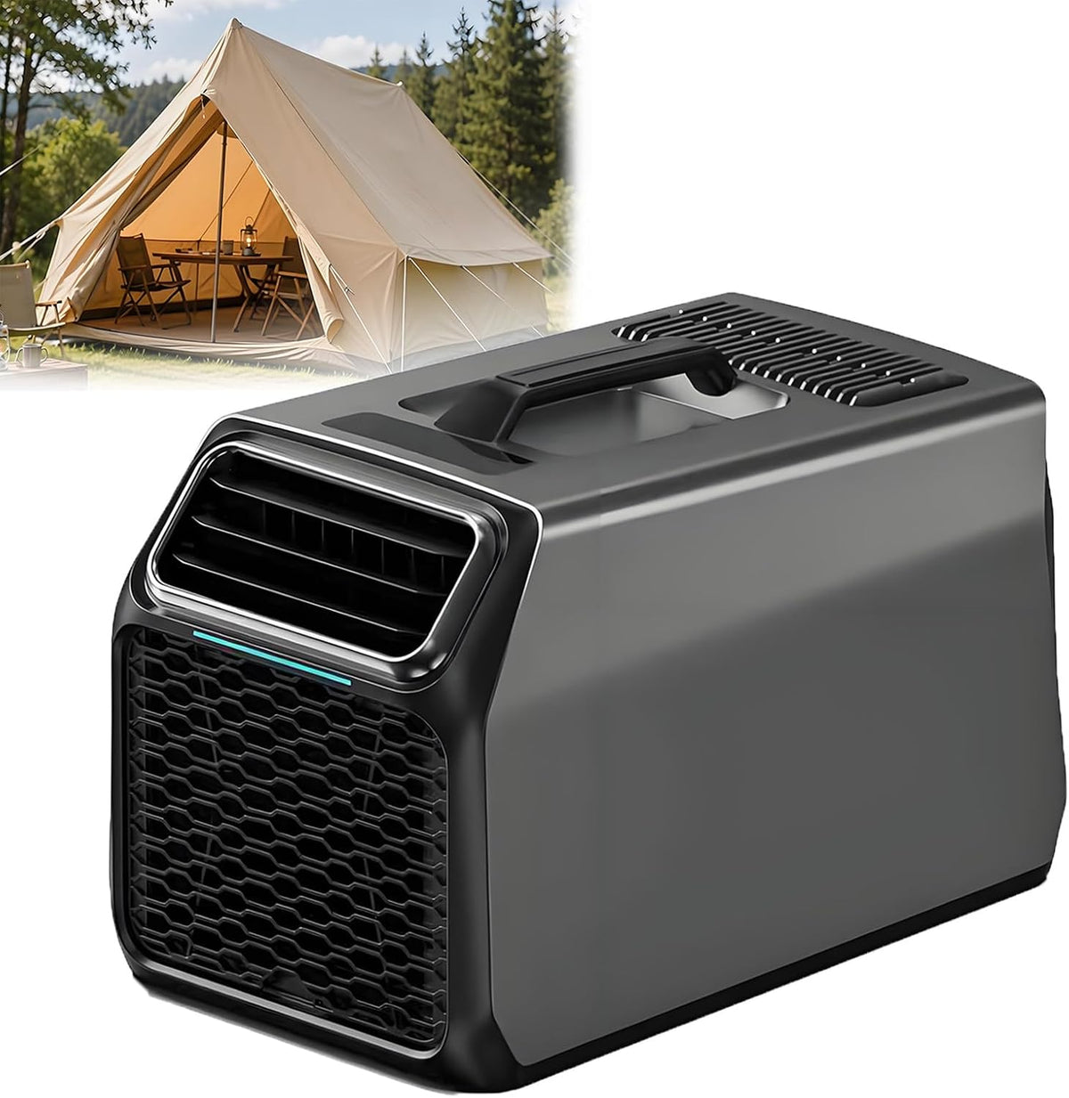 Klimatyzator przenośny, EpyGnom, 800 W, 543 × 315 × 363 cm, 2500 BTU, Szary