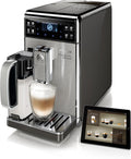 PHILIPS, Maszyny do produkcji wyrobów prefabrykowanych i cappuccino, HD8977, Czarny / Srebrny
