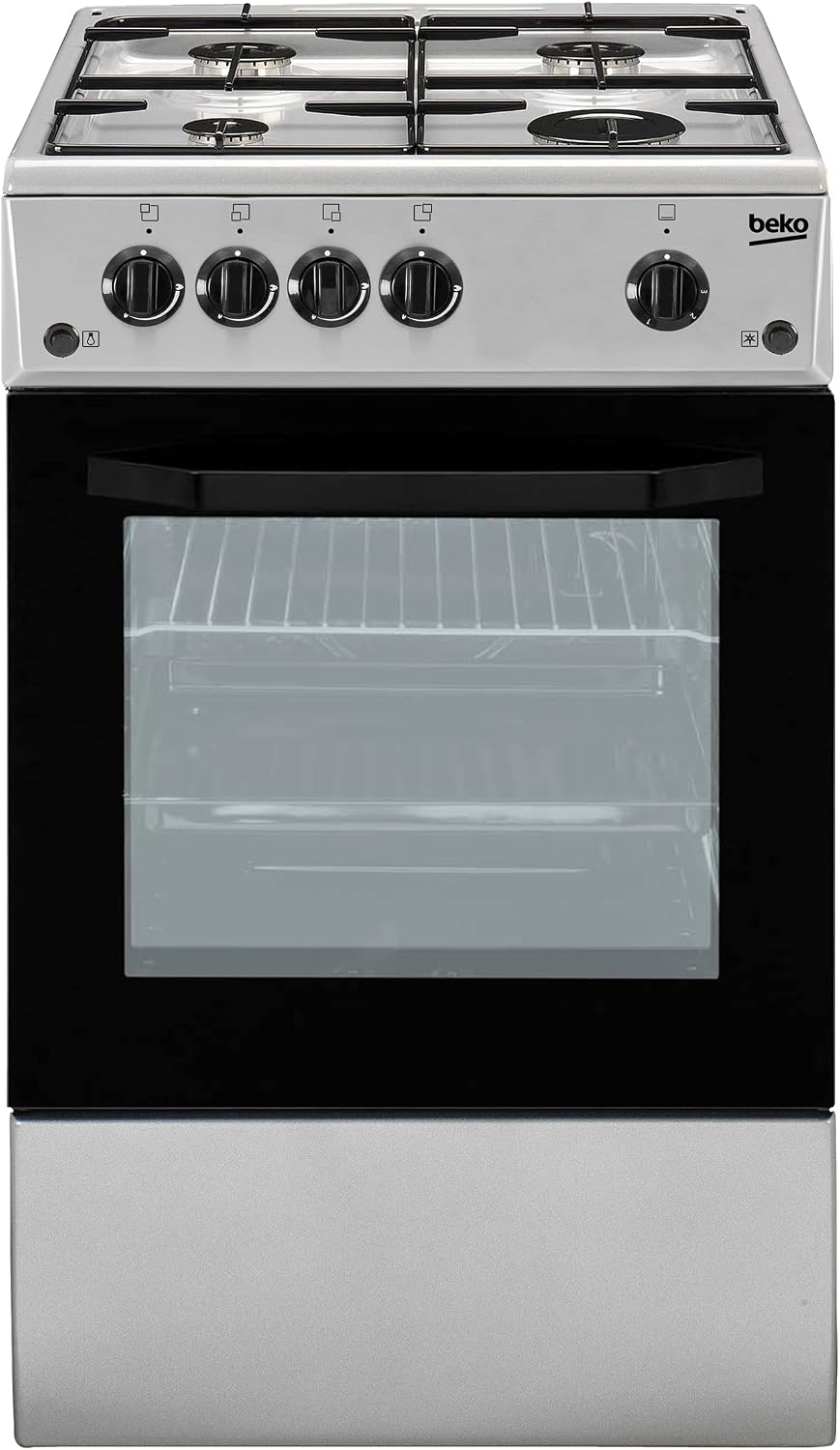 Beko, Płyta grzewcza, CSS42014FS, 54 l, 150 mm, Czarny / Srebrny