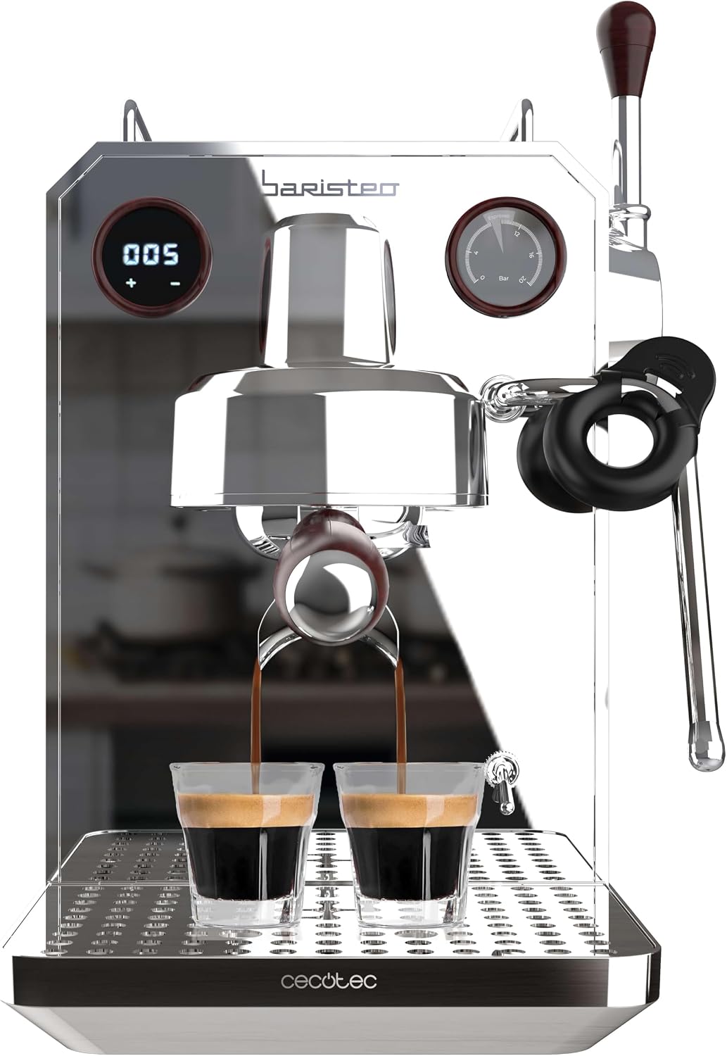 Cecotec, Ekspres do kawy, 15 bar, 1,7 l, 58 mm, Srebrny