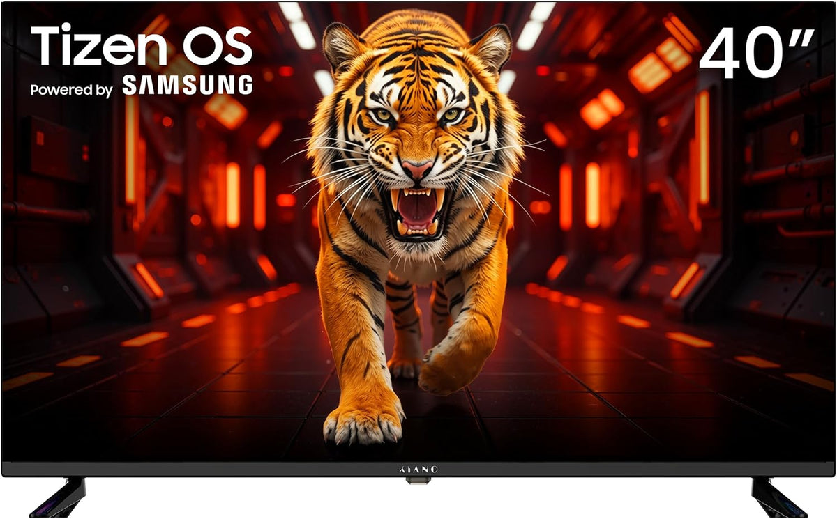 KIANO, Telewizor Smart TV, DVB-T2/C/S2, 40 cali, 8 W, Czarny, USB, Wi-Fi