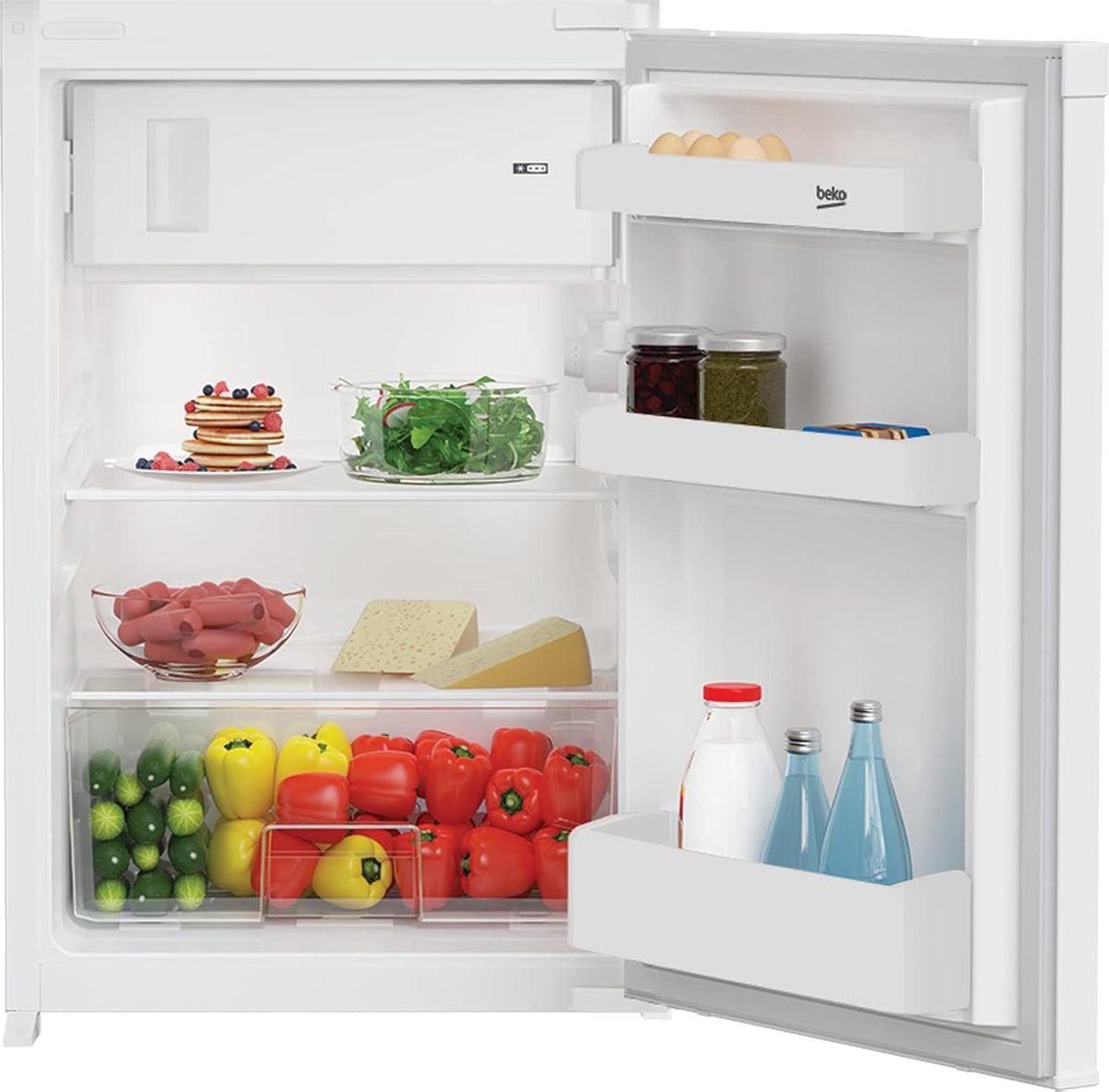 Lodówka, B1754N, Beko, 88 cm, 35 dB, 110 l, Biały