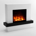 GLOW FIRE, Kominek elektryczny, 114x97x32 cm, 1500 W, Biały/Czarny, oświetlenie LED, pilot zdalnego sterowania, timer