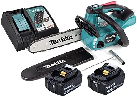 Piły łańcuchowe, Makita, 18 V, 25 cm, 3,0 Ah, Czarny/Niebieski/Srebrny