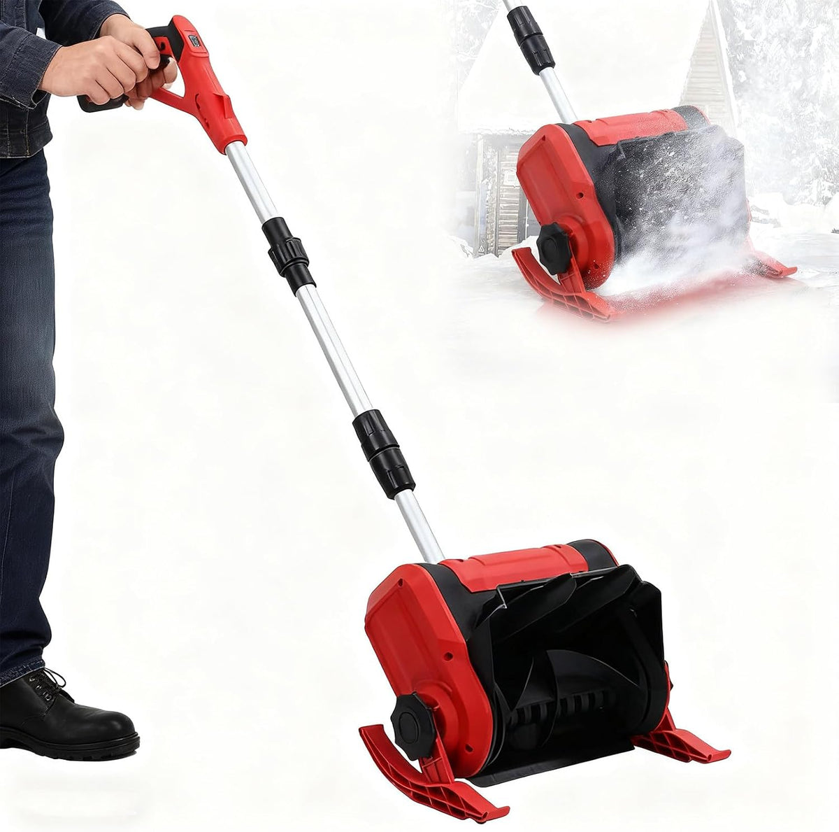 ORIDLECTAL, Pele śniegowe, 20 V, 32 cm, 1200 W, Czarny, praca bezprzewodowa