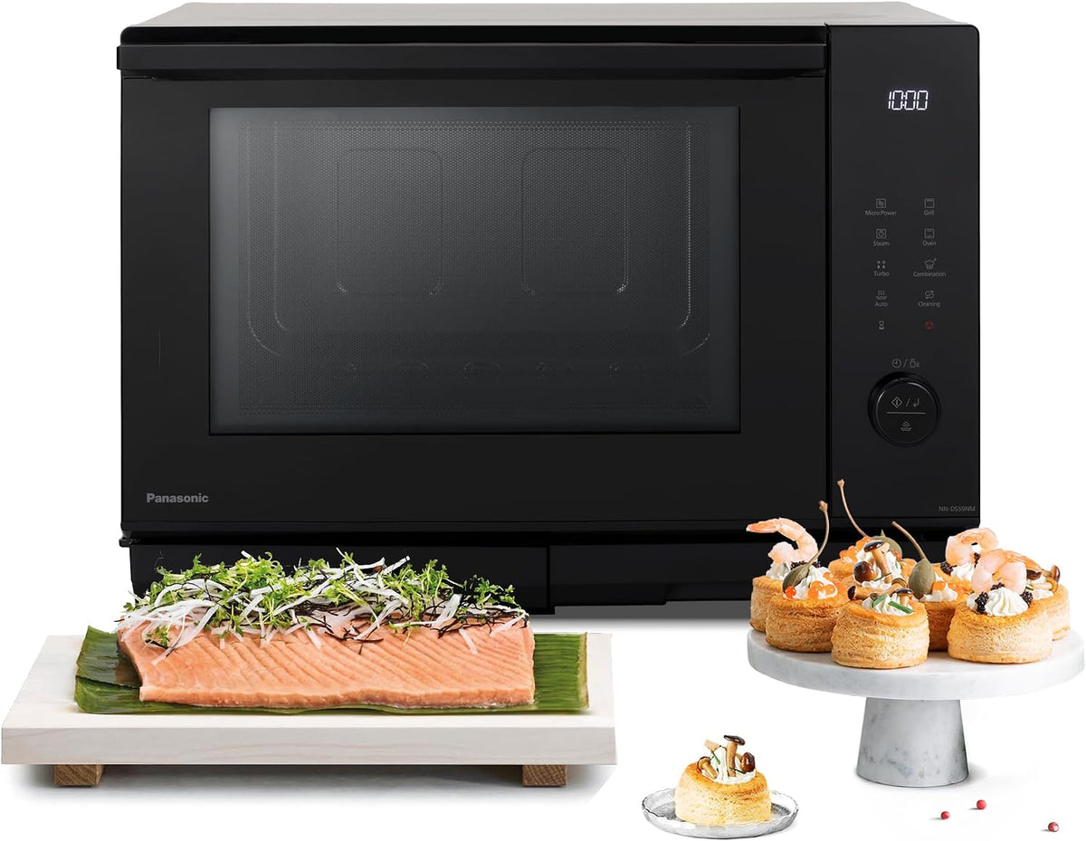 Panasonic, Kuchenka mikrofalowa, DS59NMETG, 27 l, 1000 W, Czarny, samoczyszczenie, funkcja grilla