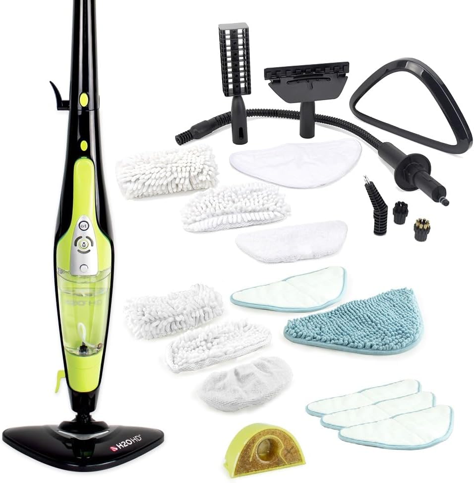 Myjki parowe, H2O, 1500 W, 450 ml, Czarny