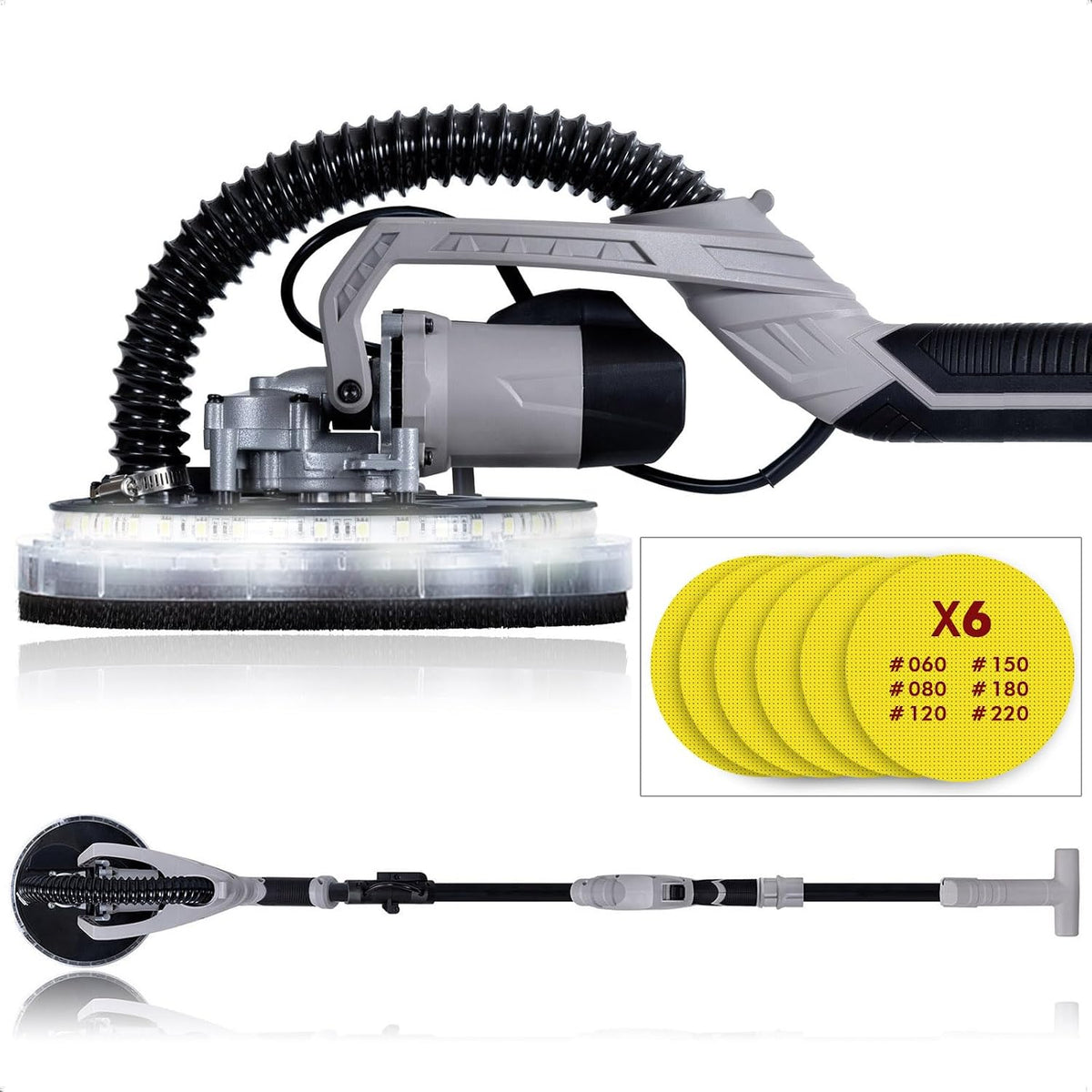 Piaskowce dyskowe, WK400030, Werku, 750 W, 225 mm, 230 V, Czarny, oświetlenie LED